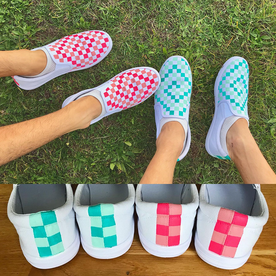 slip on shoes handpainted by Akira. version 03